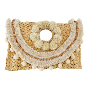 Bespoke Woven Capri Clutch in Natural
