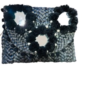 Bespoke Woven Capri Clutch in Black